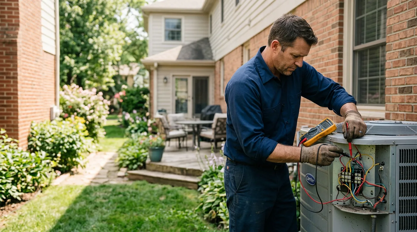 HVAC technician working near Van Orin, IL